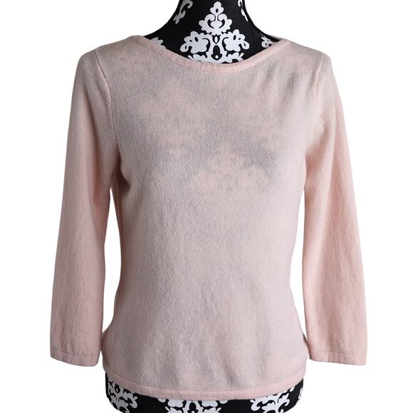 Grace Cashmere Light Pink 100% Pure Cashmere Sweater - Sz M - Picture 1 of 8